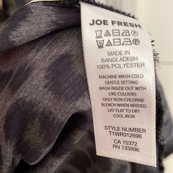 2X Joe Fresh Floaty Chiffon Animal Print Button Down Tunic - Picture 8 of 15